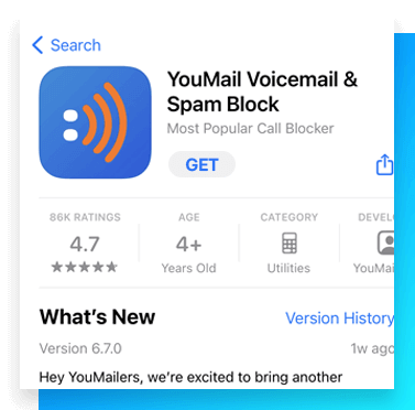 Image of download YouMail's app.