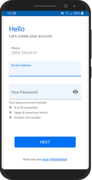 Image of welcome to youmail app