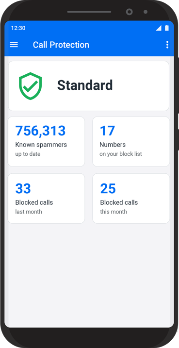 Image of call protection summary of smart blocking