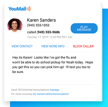 Image of email notification from Karen Sanders.
