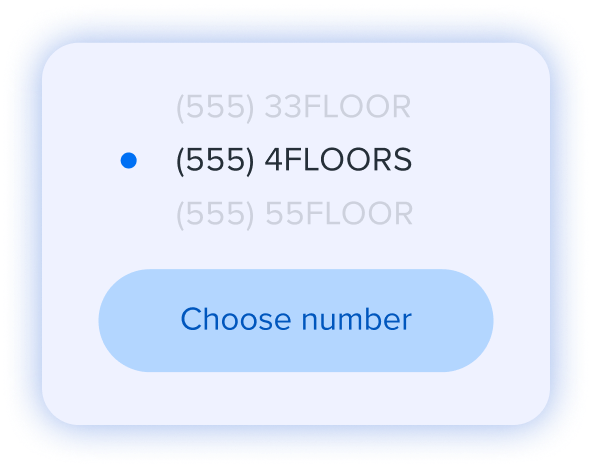 Vanity phone number