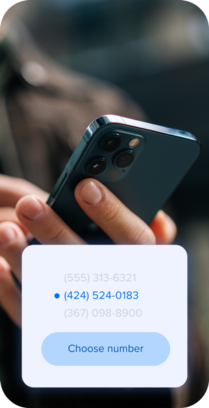 Claim your number screen